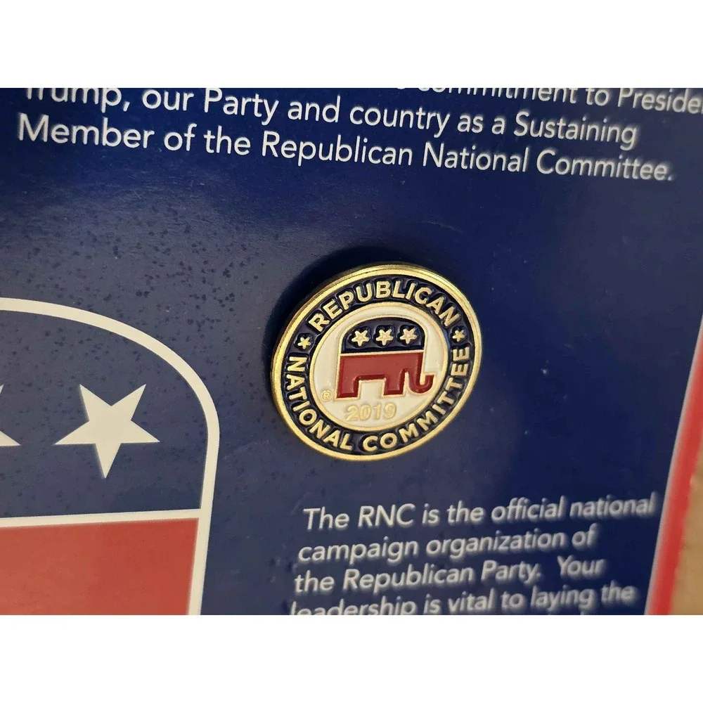 Republican National Committee 2019 Trump Sustaining Member Lapel Hat Pin JB-1
